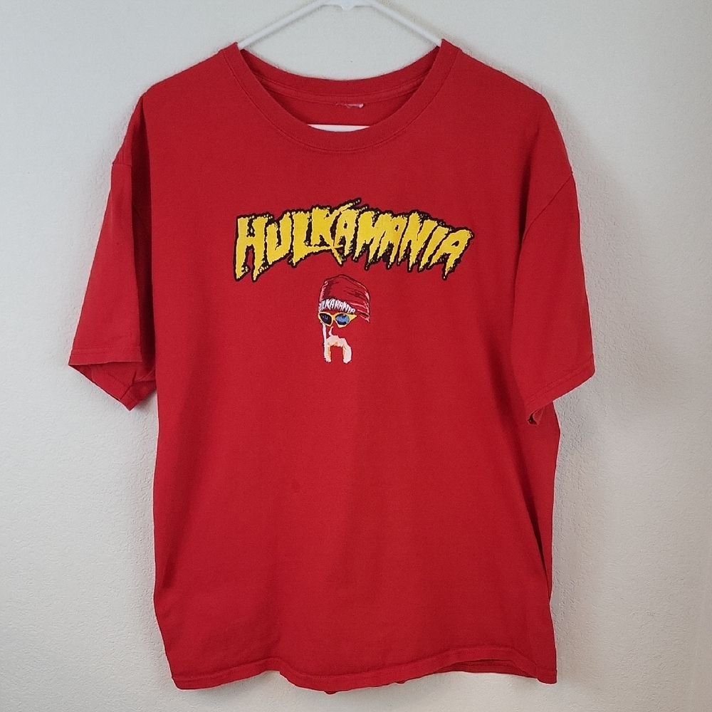 Red Hulk Hogan Hulkamania T-shirt